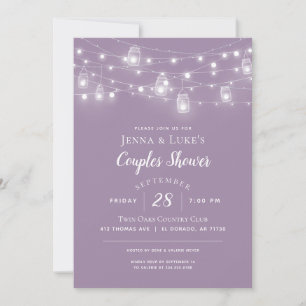 Rustic String Lights Couples Shower Invitation
