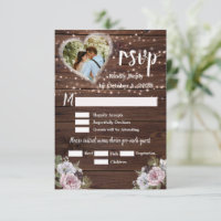 Rustic String Lights Floral Photo Wedding  