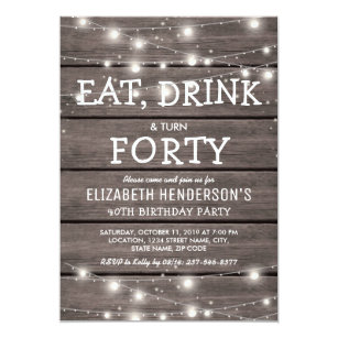 40th birthday invitations zazzle