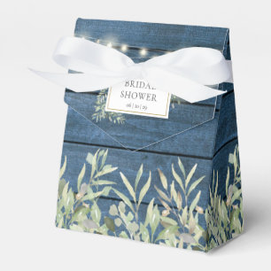 Rustic String Lights Greenery Bridal Shower Favour Box