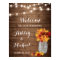Rustic String Lights Mason Jar Fall Wedding Sign