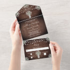 Rustic String Lights Mason Jar Floral Wedding