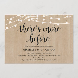 Rustic String Lights Rehearsal Dinner Invites