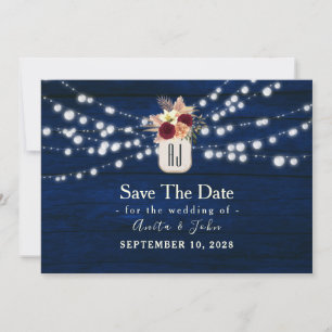 Rustic String Lights Save the Date