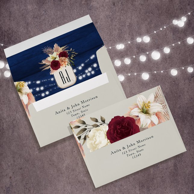 Rustic String Lights Wedding Envelope (Creator Uploaded)