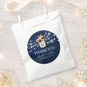Rustic String Lights Wedding Favour Bag