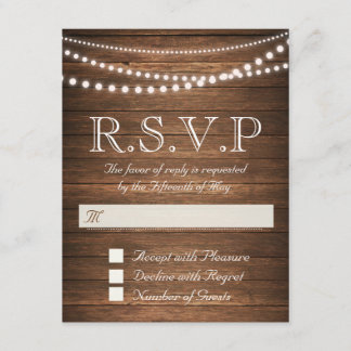 Rustic String of Lights RSVP 4.25" x 5.5" Card