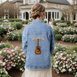 Rustic Strings The Heart of Country Music Denim Jacket