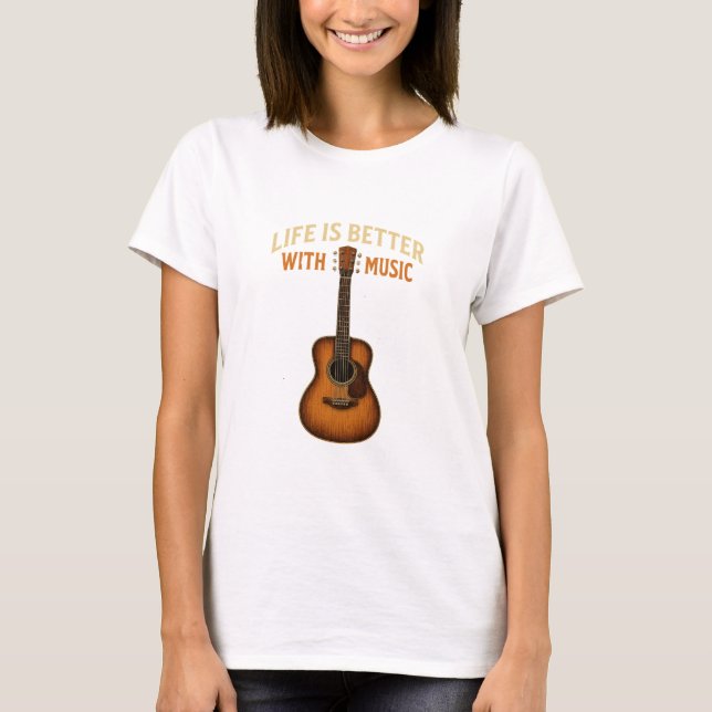 Rustic Strings The Heart of Country Music T-Shirt (Front)