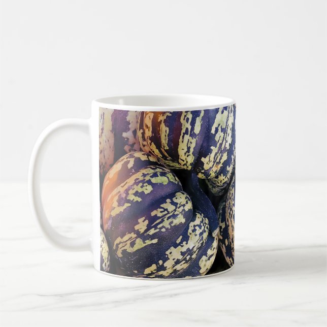 Rustic Striped Pumpkins  Coffee Mug (Left)