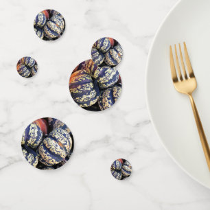 Rustic Striped Pumpkins Confetti