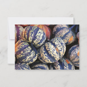Rustic Striped Pumpkins Thank You Card