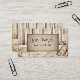 rustic style business card template wood pattern