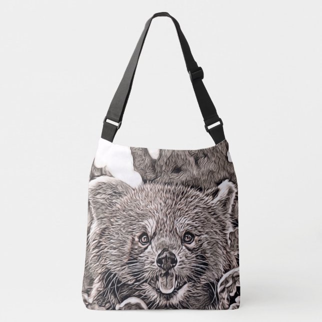 Rustic Style - Red Panda 2 Crossbody Bag (Front)
