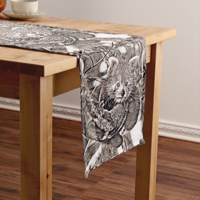 Rustic Style - Red Panda Medium Table Runner (In Situ)