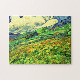 Rustic Stylish Landscape at Saint Remy Painting Jigsaw Puzzle