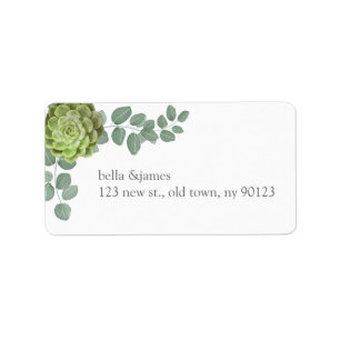 Rustic Succulent Address Labels