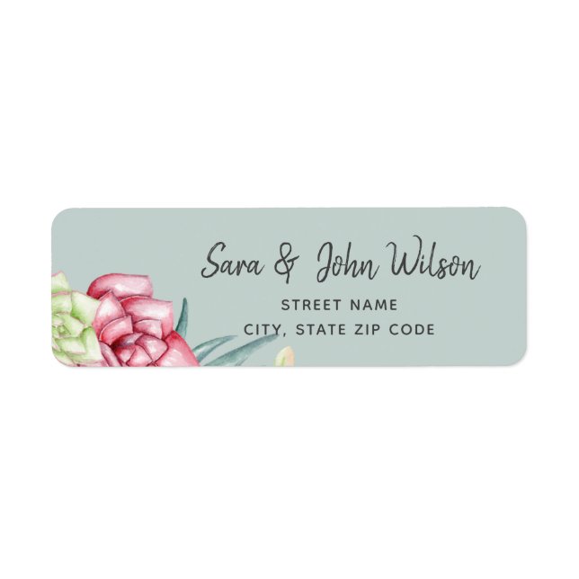 Rustic Succulent Cactus Rose Floral Wedding (Front)