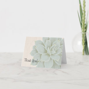 Rustic Succulent Thank You Card
