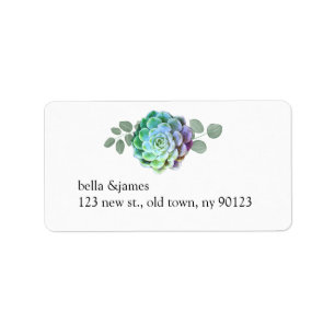 Rustic Succulent Wedding Address Labels