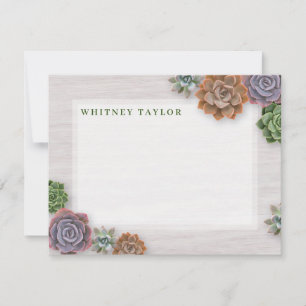 Rustic Succulents Card