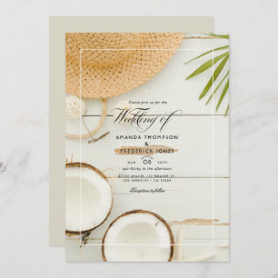Rustic Summer Beach Wedding Invitation