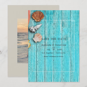 Rustic Summer Beach Wedding Save The Date