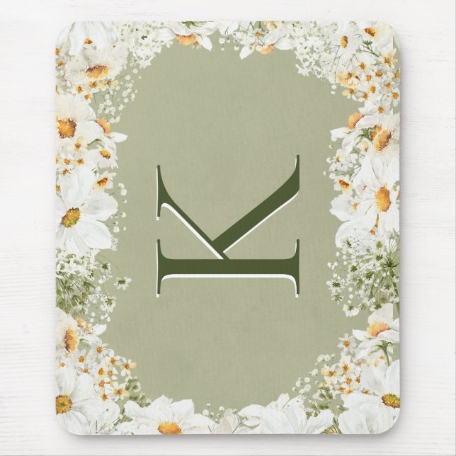 Rustic Summer Daisies Mouse Mat (Front)