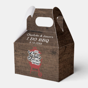 Rustic Summer Engagement Party BBQ Favour Box