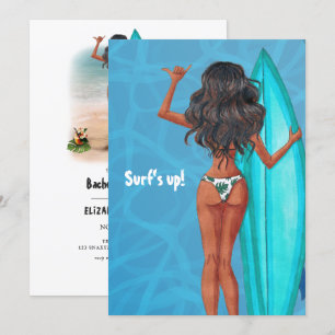 Rustic Summer Surf Beach Vacation Bachelorette Invitation