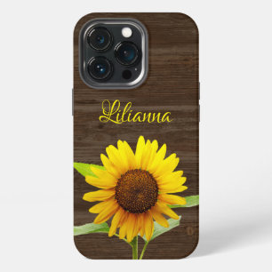 Rustic Sunflower and Name Case-Mate iPhone Case