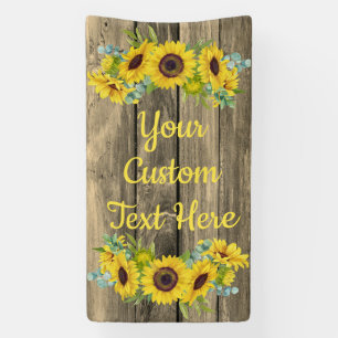 Rustic Sunflower Anniversary Party Photobooth Prop Banner
