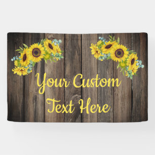 Rustic Sunflower Anniversary Party Photobooth Prop Banner