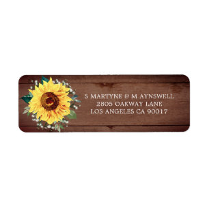 Rustic Sunflower Babys Breath Wood Wedding