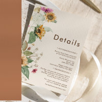 Rustic Sunflower Beige Wedding Details