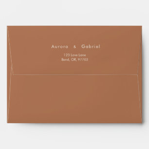 Rustic Sunflower Beige Wedding Envelope