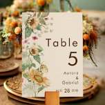 Rustic Sunflower Beige Wedding Table Number Card<br><div class="desc">This rustic sunflower beige wedding table number card design Features sunflowers, wildflowers, and vintage-inspired floral elements on a neutral beige background. This design offers a simple yet captivating aesthetic perfect for your fall or summer celebration. Explore our collection today and infuse your wedding with the timeless allure of rustic sunflower...</div>