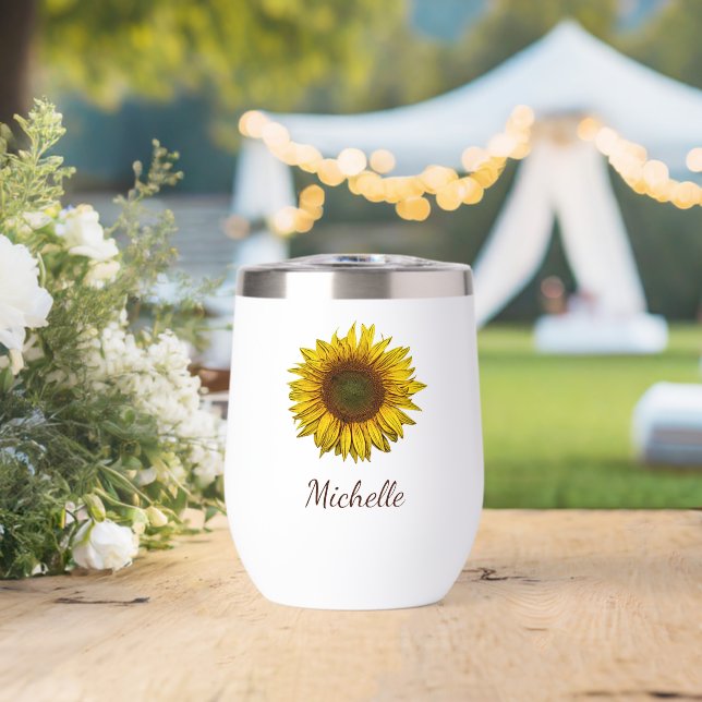 Rustic Sunflower Boho Botanical Personalized (Wedding (Rotated))