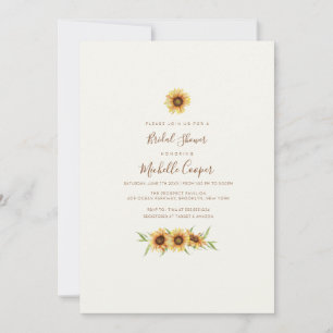 Rustic Sunflower Bridal Shower Invitation