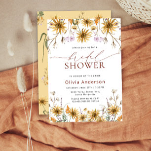 Rustic Sunflower Bridal Shower Invitation