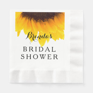 Rustic Sunflower   Bridal Shower Paper Napkins