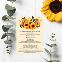 Rustic Sunflower Butterfly Bridal Shower