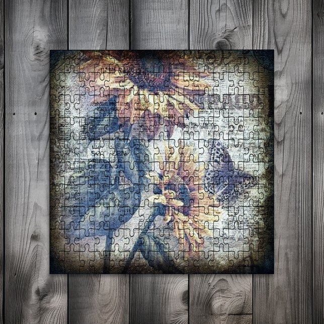 Rustic Sunflower Butterfly Ephemeral Jigsaw Puzzle (Creator Uploaded)