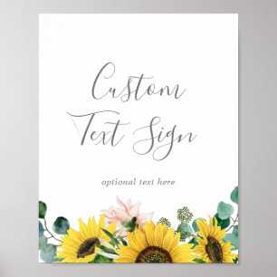 Rustic Sunflower Cards & Gifts Custom Text Sign