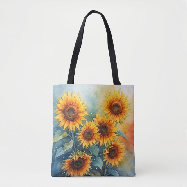 Rustic Sunflower Charm Tote (Front)