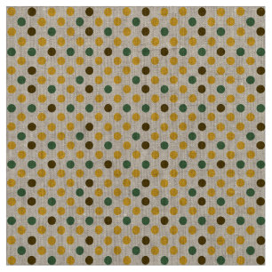 Rustic Sunflower Coloured Polka Dot Pattern Fabric