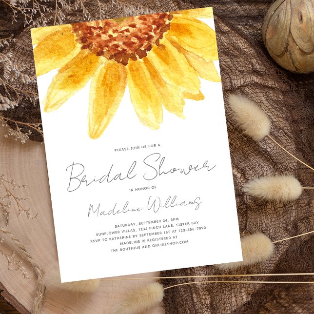 Rustic Sunflower Country Bridal Shower  Invitation (Creator Uploaded)