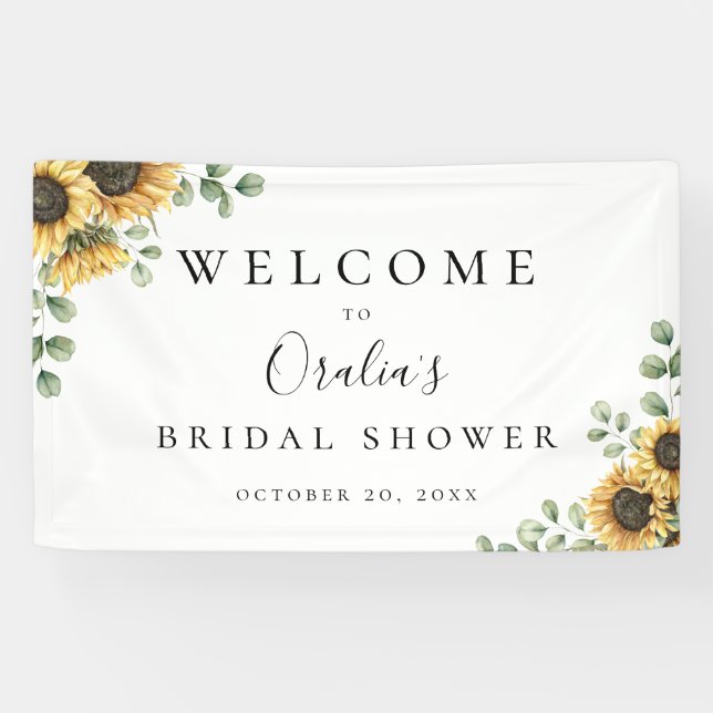 Rustic Sunflower Eucalyptus Event Banner (Horizontal)