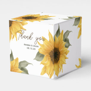 Rustic Sunflower, fall wedding Favour Box