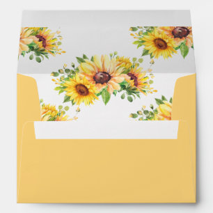 Rustic Sunflower Floral Greenery 5x7 Card A7  Envelope